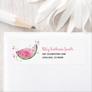 Watermelon Party Return Address Labels