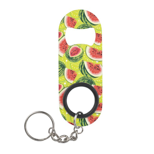 Watermelon Pattern 2 Mini Bottle Opener (Front)