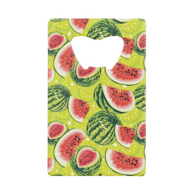 Watermelon Pattern 2 Wallet Bottle Opener (Front)