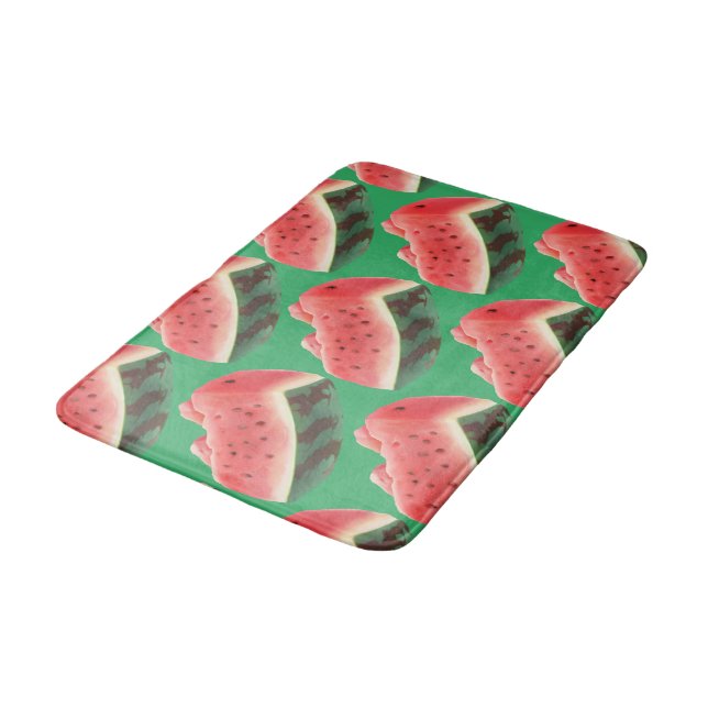 Watermelon Pattern Bath Mat (Angled)