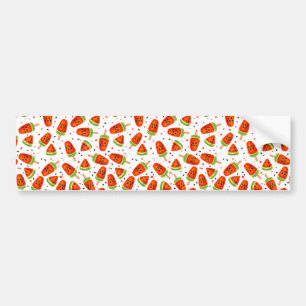 Watermelon pattern bumper sticker