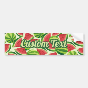 Watermelon Pattern Bumper Sticker