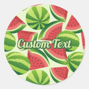 Watermelon Pattern Classic Round Sticker