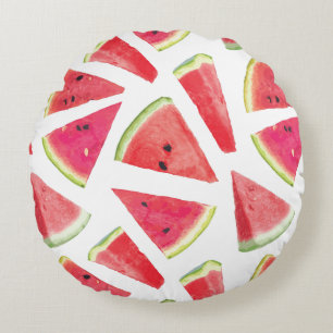 Watermelon Pattern Creation 2 Round Pillow