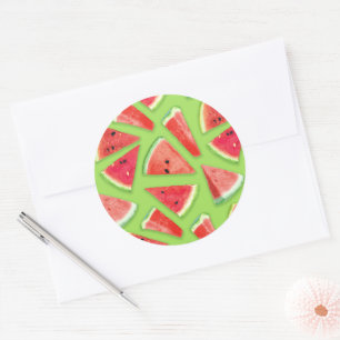 Watermelon Pattern Creation 3 Classic Round Sticker