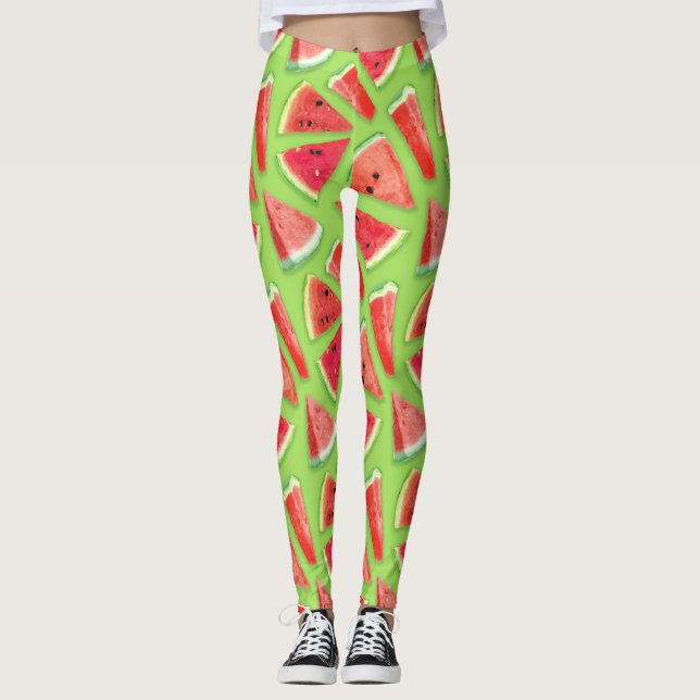 Watermelon Pattern Creation 3 Leggings (Front)