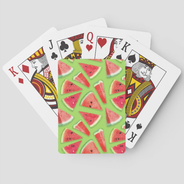 Watermelon Pattern Creation 3 Playing Cards (Back)