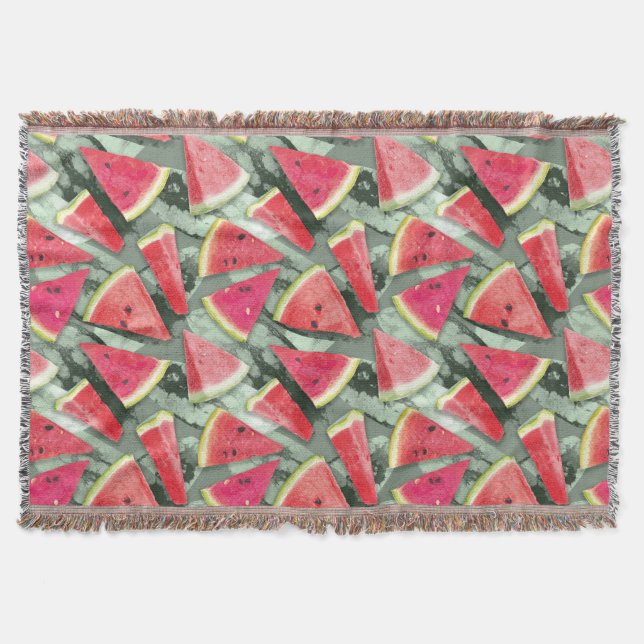 Watermelon Pattern Creation 4 Throw Blanket (Front)