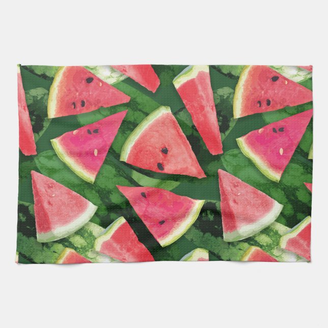 Watermelon Pattern Creation Kitchen Towel (Horizontal)