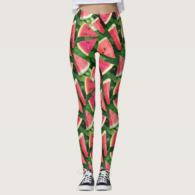 Watermelon Pattern Creation Leggings (Front)