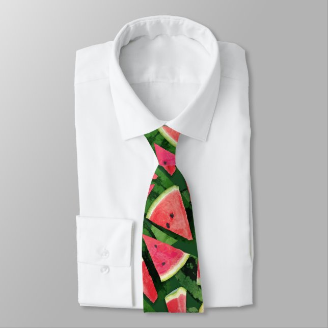 Watermelon Pattern Creation Tie (Tied)
