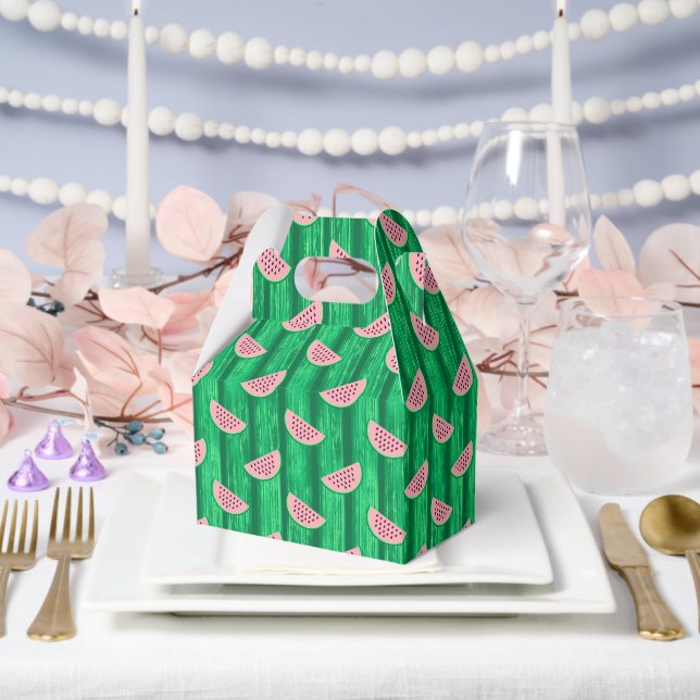 Watermelon Pattern  Favor Box (Wedding)