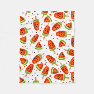 Watermelon pattern fleece blanket