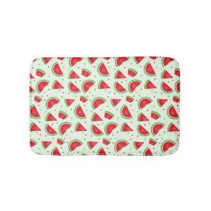 Watermelon Pattern Fruit Melon Summertime Bath Mat