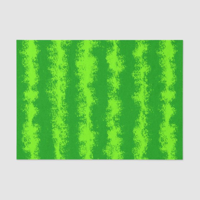 Watermelon Pattern Green Summer Fruit Rind Tissue Paper (Front)