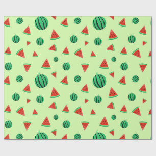 Watermelon Pattern green Wrapping Paper 