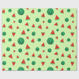 Watermelon Pattern green Wrapping Paper 