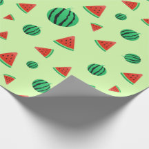 Watermelon Pattern green Wrapping Paper