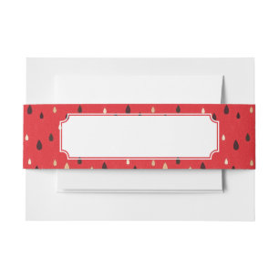 Watermelon Pattern Invitation Belly Band