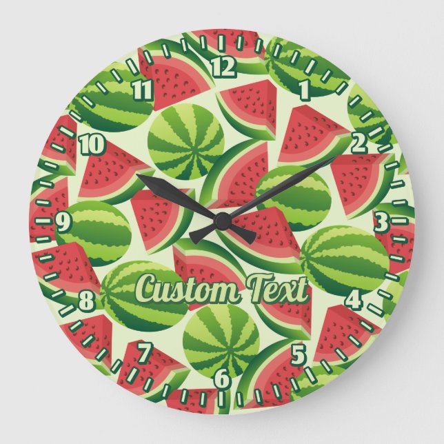 Watermelon Pattern Large Clock (Front)