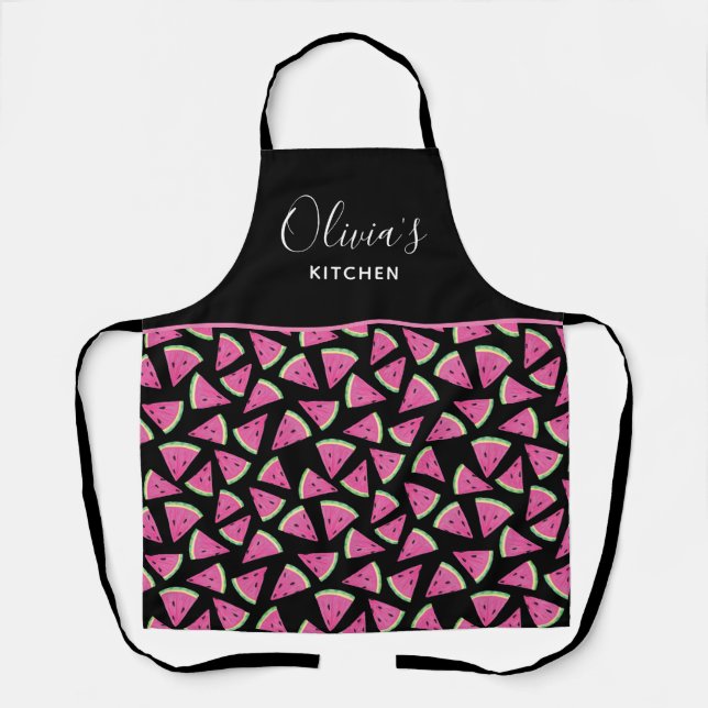 Watermelon Pattern Personalized Apron (Front)