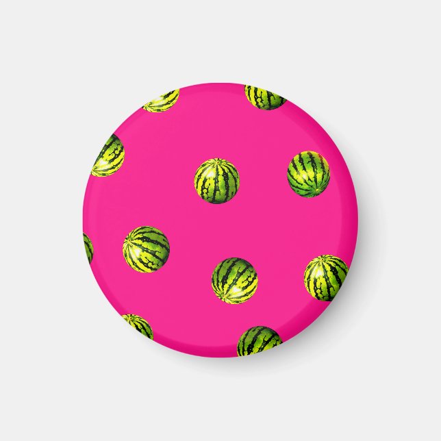 watermelon pattern pink magnet (Front)