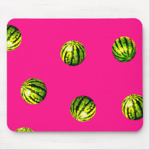 watermelon pattern pink mouse pad