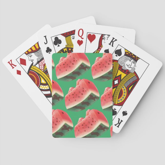 Watermelon Pattern Playing Cards (Back)