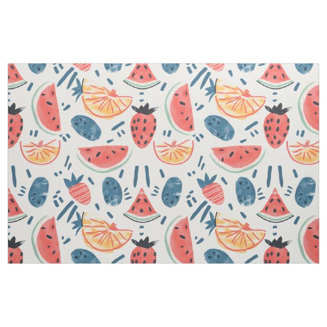 Watermelon Pattern | Seamless Summer Fruit Cottage Fabric (Fat Quarter)