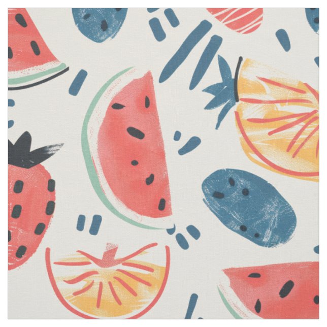 Watermelon Pattern | Seamless Summer Fruit Cottage Fabric (Swatch)