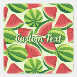 Watermelon Pattern Square Sticker