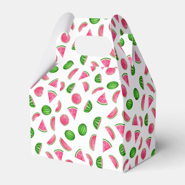 Watermelon Pattern Summer Cool Favor Box (Front Side)