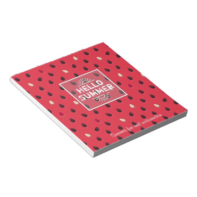 Watermelon Pattern, Summer Time | Personalized Notepad (Angled)