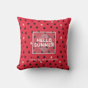 Watermelon Pattern, Summer Time Personalized Throw Pillow