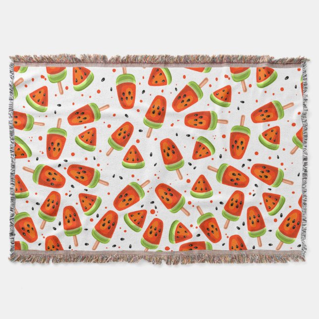 Watermelon pattern throw blanket (Front)