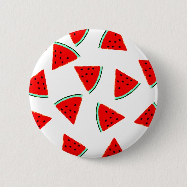 Watermelon Pattern Triangles 2 Inch Round Button (Front)