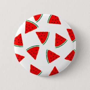 Watermelon Pattern Triangles 2 Inch Round Button