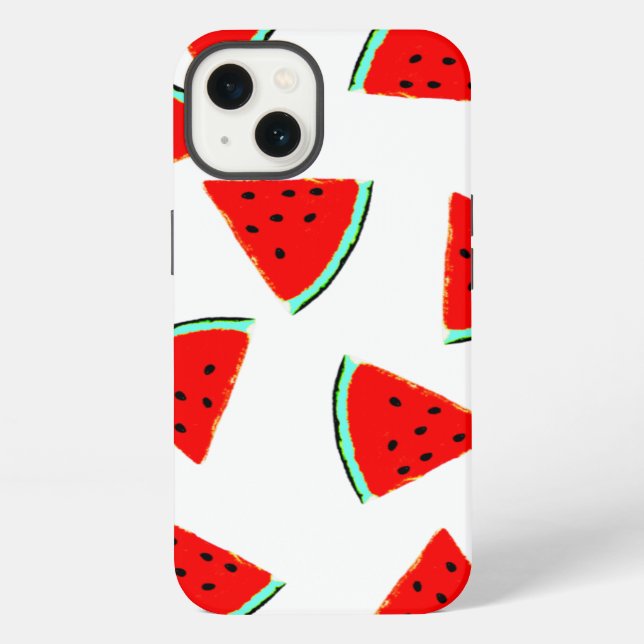 Watermelon Pattern Triangles iPhone Case (Back)