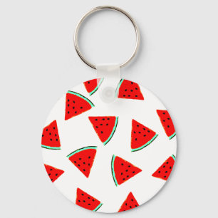 Watermelon Pattern Triangles Keychain