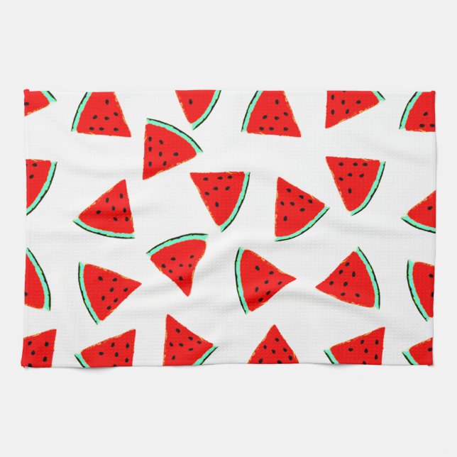 Watermelon Pattern Triangles Kitchen Towel (Horizontal)