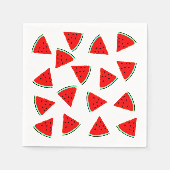 Watermelon Pattern Triangles Napkin (Front)
