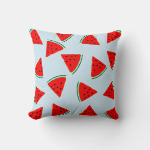 Watermelon Pattern Triangles Throw Pillow
