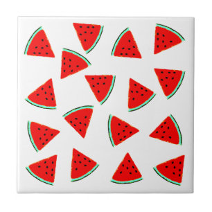 Watermelon Pattern Triangles Tile