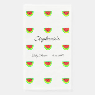 Watermelon Patterns Baby Shower Boys Girls Cute Napkin