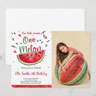 Watermelon Photo Invitation