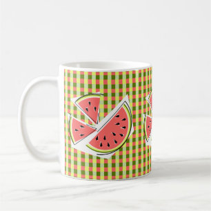 Watermelon Pieces Check Coffee Mug