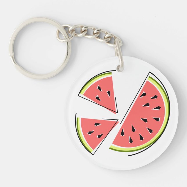 Watermelon Pieces double-sided Keychain (Front)