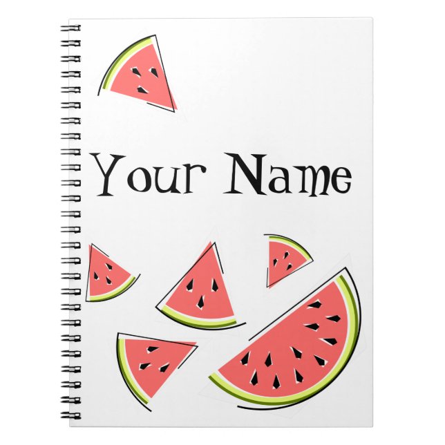 Watermelon Pieces Name Notebook (Front)