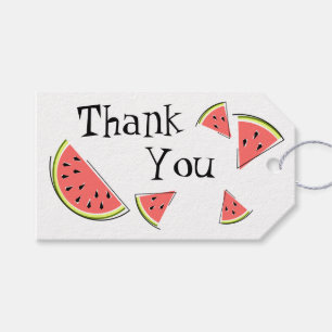 Watermelon Pieces Side Thank You gift tag