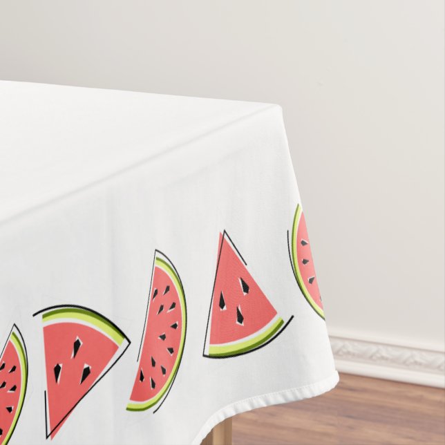 Watermelon Pieces tablecloth border (In Situ)
